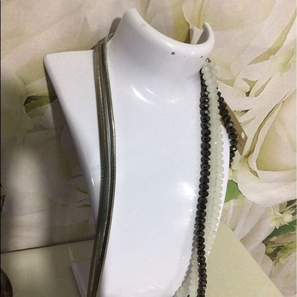 Vintage Erica Lyons Long Mixed Material Necklace Multi Strand NWT NOS - Picture 11 of 16